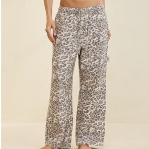 Aerie leopard animal print workwear pants